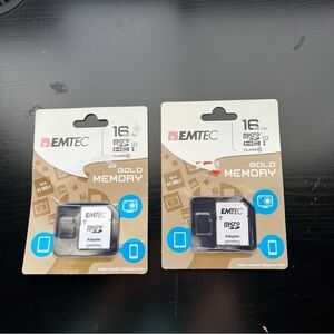 EMTEC 16GB MicroSD Card no Adapter lot of 2